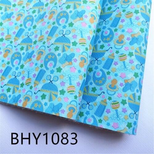 Free shipping A4 20*33cm cartoon print synthetic leather fabric for DIY accessories BHY1083