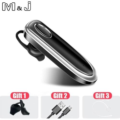 M&J F14 Stereo Wireless Headset Business Bluetooth Earphone HD MIC Voice Control Handsfree Phone Music Play For All Phones