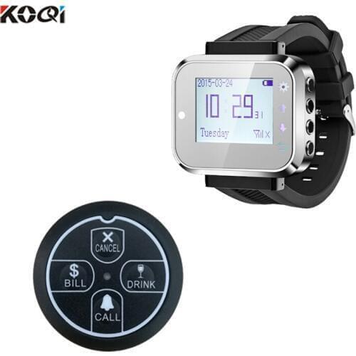 Wrist Watch Receivers Table Call Buttons Wireless Calling Restaurant Waiter Call Pager Equipment Customer Service church