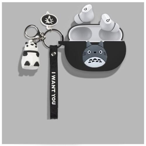 Case For Beats Studio Buds Wireless Bluetooth Earphone Case with keychain Panda Protect Cover Studiobuds Case silicone case
