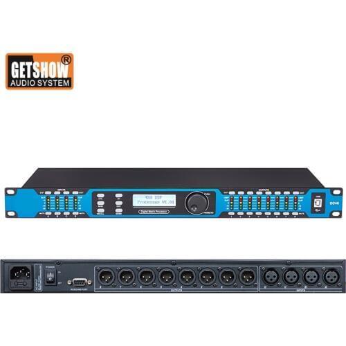 4in 8 out DSP Digital Processor For Professional PA Speaker Line Array System