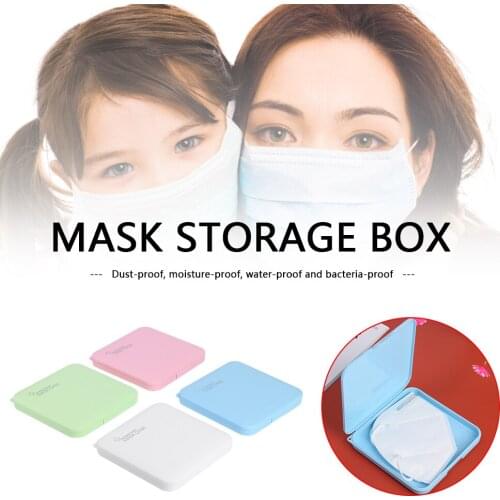 Kids Mouth Cover Respirator Cloth Case Foldable Waterproof Storage Clip Portable Face Mask Storage Holder Box