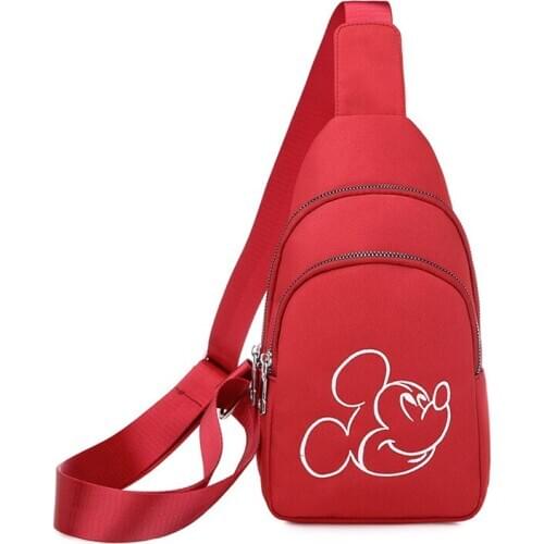 Disney mickey mouse Oxford messenger bag cartoon chest bag Minnie travel shoulder bag girl boy shopping bag bag
