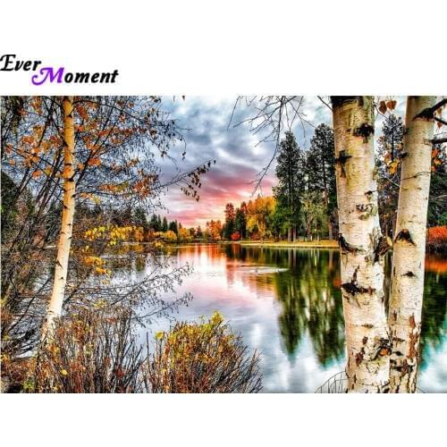 Ever Moment 2016 new product river tree square full drill diamond painting diamond embroidery landscape home decor crafts ASF264