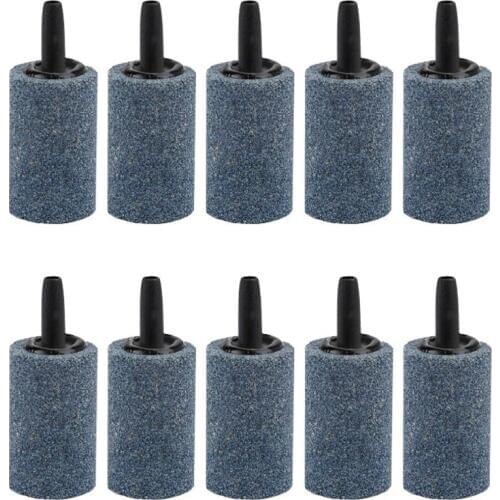 HONGYI Pawfly 10 PCS Air Stone Cylinder 1.2" Bubble Diffuser Airstones for Aquarium Fish Tank Pump and Hydroponics