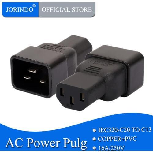 JORINDO PDU PSU USP Power adapters, IEC C20 male to C13 adapter, IEC C13 to C20 adapter Computer server power conversion adapter