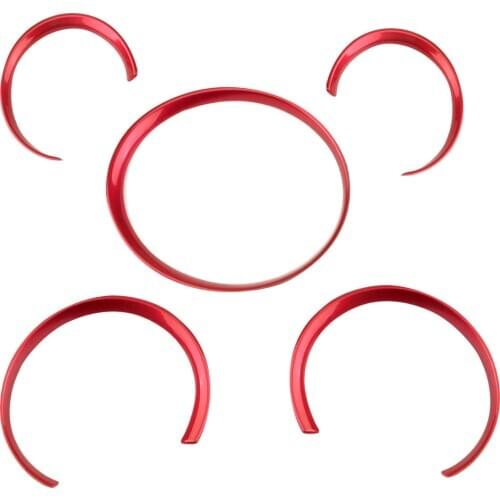 Beler 5pcs Car Dashboard Meter Ring Speedometer Gauge Cover Console Display Trim fit for Porsche 911 991 2011-2013 2014 2015