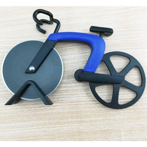 Bicycle Pizza Cutter Wheel Stainless Steel Plastic Bike Roller Pizza Chopper Slicer Kitchen Gadget A1