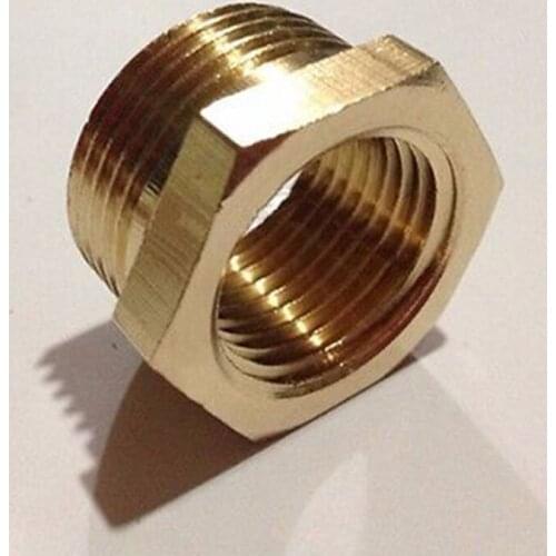 Brass Reducer 3/4" BSP Male Thread to 1/2" BSP Female Thread Reducing Bush adapter Fitting Gas Air Water Fuel