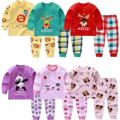 Andy Papa Best Sell Autunmn Childrens Sets Toddler Baby Girls Fall Clothes Wholesal Kid Outfit Clothing Lot 2pcs Cotton Pajamas