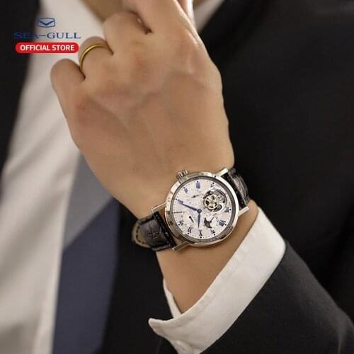 Seagull Mens Watch Tourbillon Mechanical Watch Multifunctional Watch Skeleton Watch Sapphire Watch Luxury relógio masculino