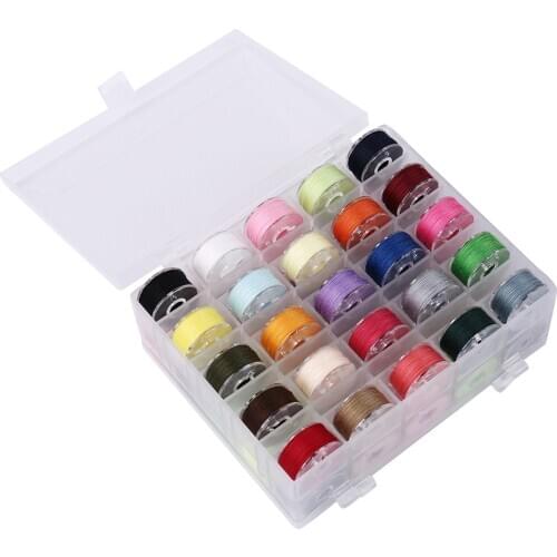 50Pcs Mixed Colors Sewing Thread Machine Stitch Bobbins Spools Supplies Set Embroidery Accessories Kit Polyester Home With Box
