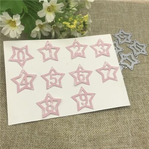Star number frame set Metal Cutting Dies Stencils For DIY Scrapbooking Decorative Embossing Handcraft Die Cutting Template