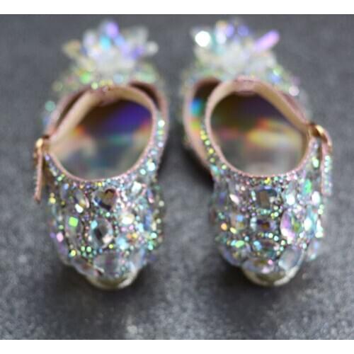 New content released in spring girls shoes with shiny crystal shoes bow girls princess shoes little girl shoes kids sandals