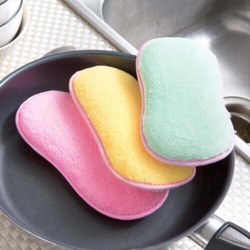 New Kitchen Towel Rag Dish Washing Cloth Reusable Kitchen Cleaning Towels Coral Fleece Soft Washcloth Cleaning Cloth