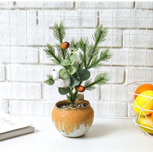Christmas Decoration Artificial Flowers DIY Artist Small Fake Flower Simulation Flower Plastic + Foam Without Pot Fake Flower