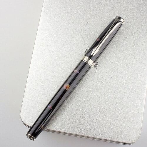 Luxury Metal 07 Fountain Pen Gun Gray Black Camellia Iridium Ink Pens Stationery Student Office School Supplies