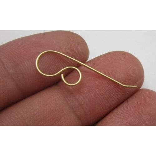 200pcs Brass Earrings wires 18.5x13mm Raw brass Earrings hooks R245
