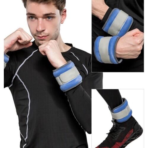 Wrist Weights 1 Pair 0.5kg-1.5kg Adjustable Sand Bags Leg Ankle Wraps Strength Training Sandbag Fitness Equipments