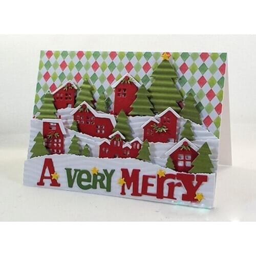 Happy New Year Metal Cutting Dies Stencils For DIY Scrapbooking Decorative Embossing Craft Dies Scrapbook Cutting Die Template