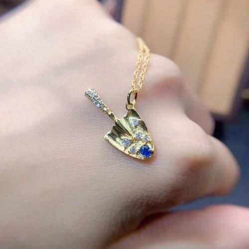 Sapphire Pendant Natural And Real Sapphire Necklace 925 sterling silver Fine jewelry Sapphire Pendant