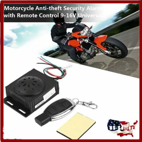 Motorcycle Anti-theft Security Alarm System with Remote Control 9-16V Universal