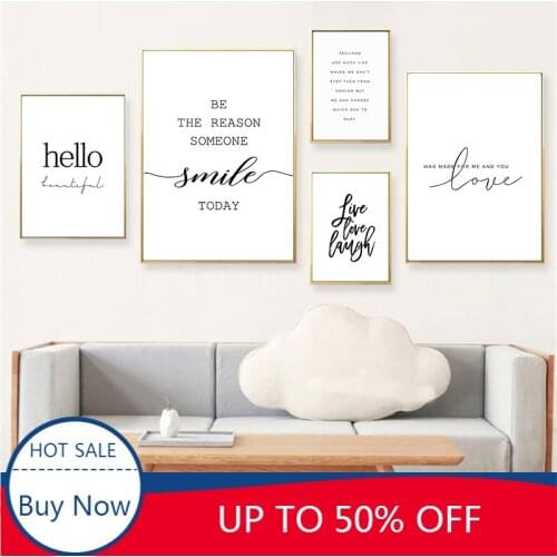 Modern Life Quotes Canvas Painting Wall Art Posters Home Decor Letters Print Fresh Minimalist Picture Living Room Decoration