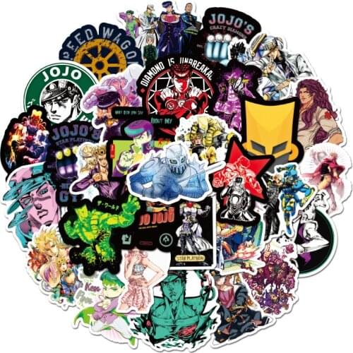 10/50/100Pcs Jojos Bizzare Adventure Stickers for Motorcycle Car Luggage Laptop Bicycle Fridge Skateboard Anime Notebook Sticker