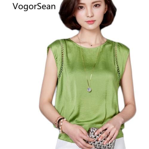 Зеленые блузки VOGORSEAN China At AliExpress