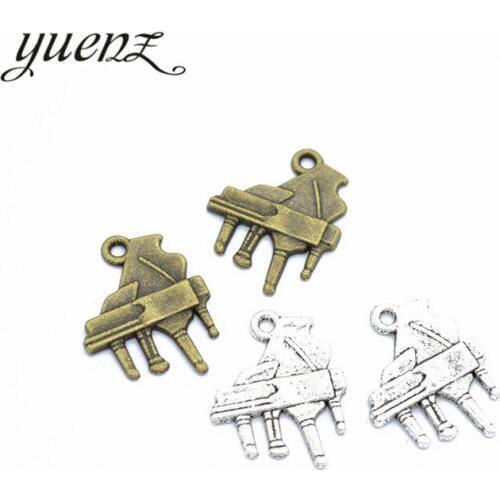 YuenZ 20pcs piano Charms Tibetan Silver Bronze Pendants Antique Charm Jewelry Making DIY Handmade Craft 20*16mm P115