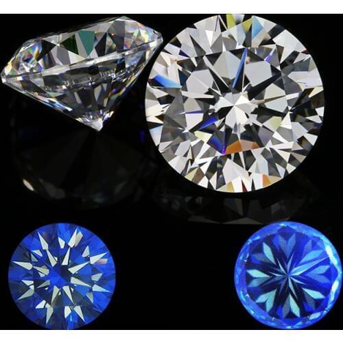 AAAAA Round Brilliant Cut 8 hearts and 8arrows White color Synthetic Cubic Zirconia Loose CZ Stone 1000pcs for one bag