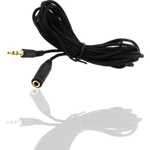 1.5 meters Practical Cloth Lanyards Female To Male F/M Headphone Extension 10ft Adapter Cord 3.5mm Audio Cable I8K3