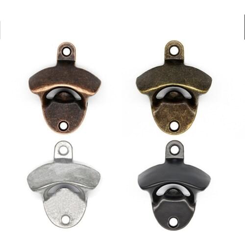 10pcs/lot Bottle Opener Wall Mounted Rustic Beer Opener for Kitchen Cafe Bars Refrigerator Gadgets Home Hardware Accessories
