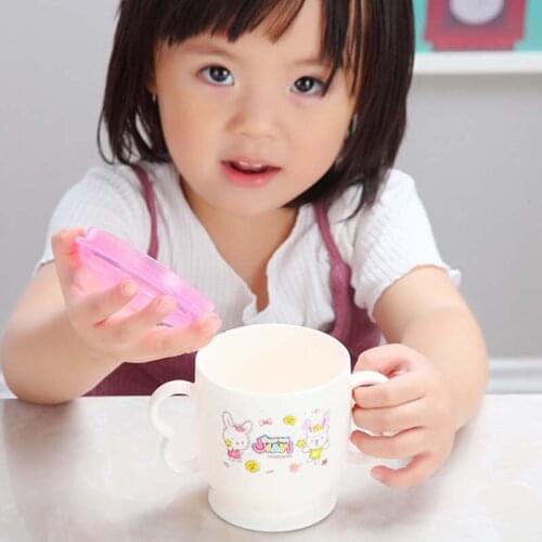 280ML Children BPA Free PP Milk Cup Mug Baby Durable Feeding Milk Cup Rabbit Cup Home School Cup with Cover