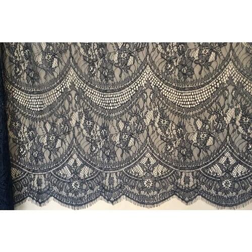 3m/lot width 150cm white black diy exquisite classic french eyelash lace decoration dress DIY curtain table cloth