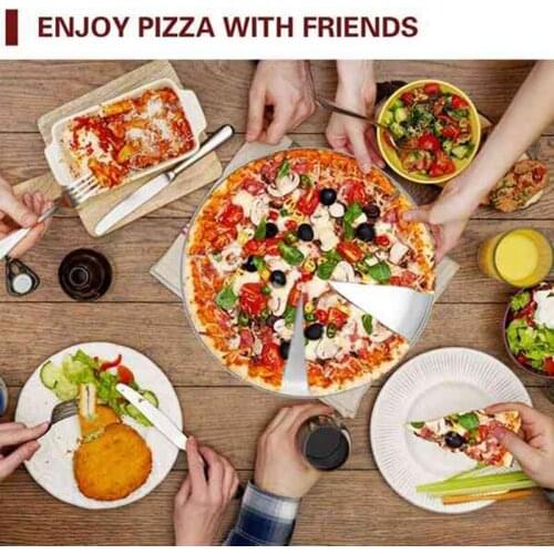 3Pcs Stainless Steel Pizza Tray Round Pizza Pan Barbecue Tray Oven Pizza Cooking Pan Pizza Baking Pan 12-Inch 13.5 Inch