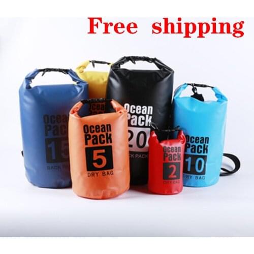 Free shipping single shoulder double shoulder drifting bag outdoor waterproof bag swimming floating bag dry bag swimming storage