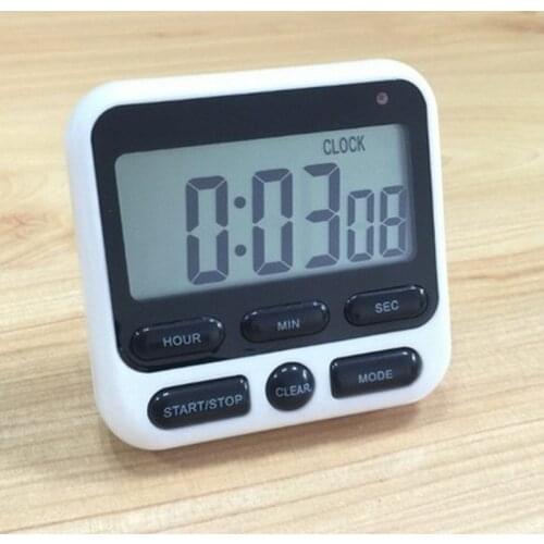 Digital Screen Kitchen Timer Large Display Digital Timer Square Cooking Count Up Countdown Alarm Clock Sleep Stopwatch Clock