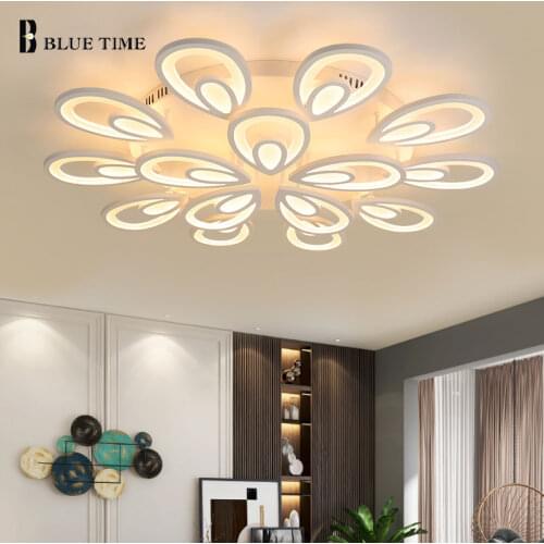 Indoor Home Chandeliers Led Light for Living room Bedroom Dining room Kitchen White Chandelier Lighting Lustre Led Ceiling Lamps