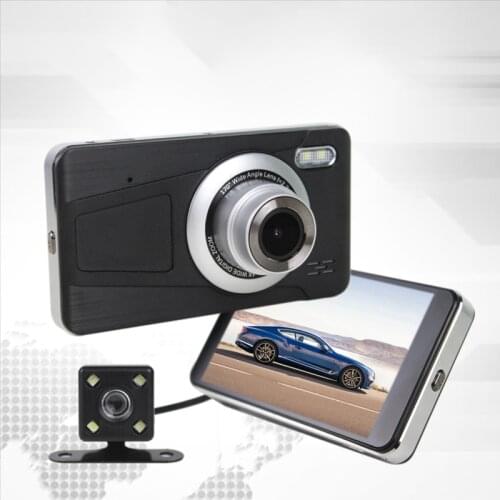 Dual Dash Cam 1080P Front Rear Wide Angle Camera Night Vision Loop Recording G-Sensor Motion Detection Contact Screen