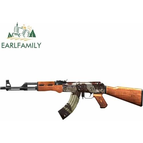 EARLFAMILY 13cm x 3.7cm for AK47 Camol Crossfire Anime Car Stickers Vinyl JDM Bumper Trunk Truck Graphics 3D DIY Fine Decal