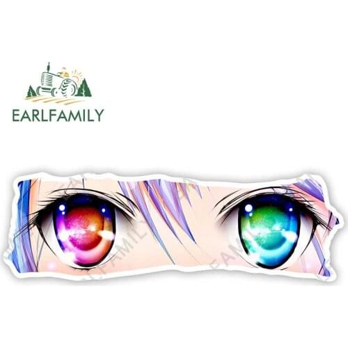 EARLFAMILY 13cm x 4.2cm for Anime Chromatic Eyes Waterproof Car Stickers Funny Car Accessoires Decal Caravan Vinyl Graffiti