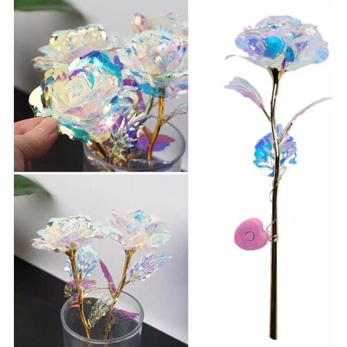 24k Foil Gold Rose Lasts Forever Love Wedding Decor Artificial Flowers Rose Valentines Day Mothers Day Gift Drop Shipping
