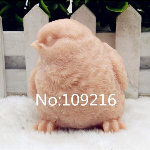 New Product!!1pcs 3D Bird with Eyes Right (zx204) Food Grade Silicone Handmade Soap Mold Crafts DIY Mould
