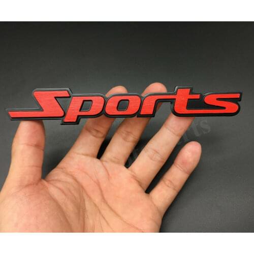 Red Metal Chrome Sport Racing Trunk Tailgate Emblem Car Auto Badge Decal Sticker