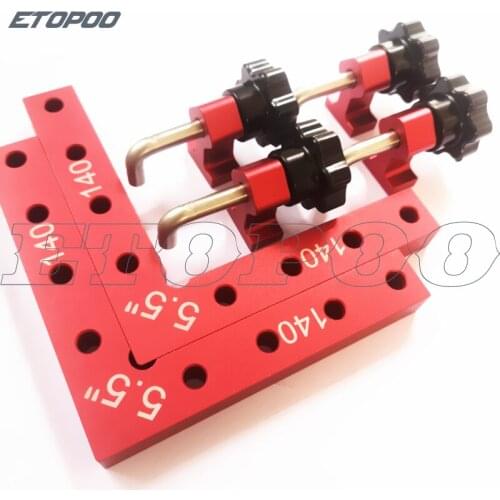 6pcs/set Aluminium Alloy 90degree Positioning Square 5.5"x5.5" Right Angle Clap 140x140mm L Ruler Woodworking Carpenter Tools