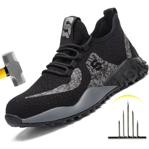 Lightweight Safety Shoes Men Boots Camouflage Work Shoes Construction Indestructible Shoes Work Sneakers Men Boots Security