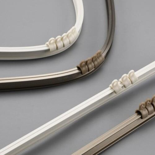 Curtain rail White Modern style Visible Track Mute Nano Silencer Curtains accessories Quality Bendable Curtain track