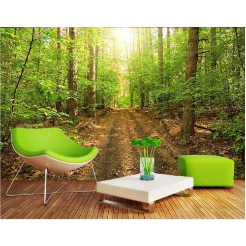 3d custom wallpaper photo mural Forest natural scenery picture room decoration painting 3d wall murals wallpaper for walls 3 d