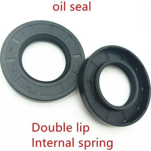 NBR framework oil seal TC34 35 36 37 38*44*5 7 8 10mm double lip with clamp spring